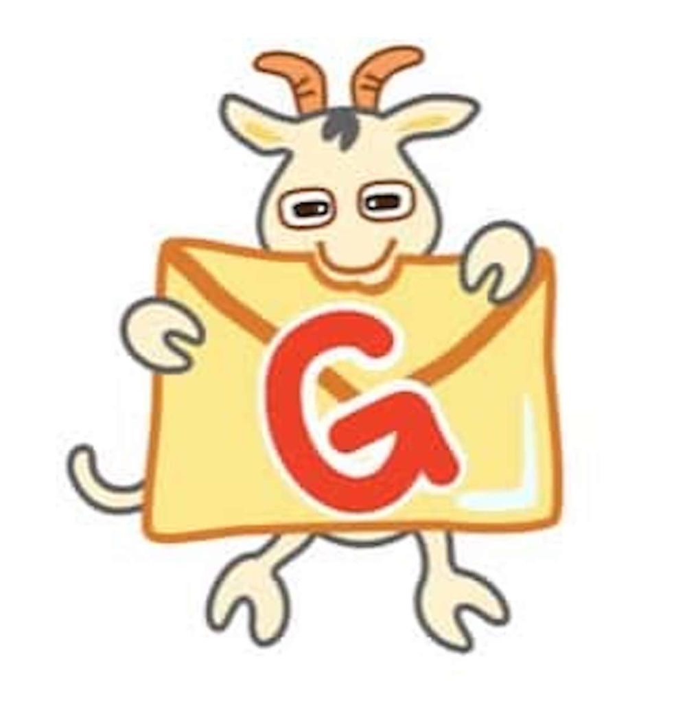 Gmailを運ぶヤギ