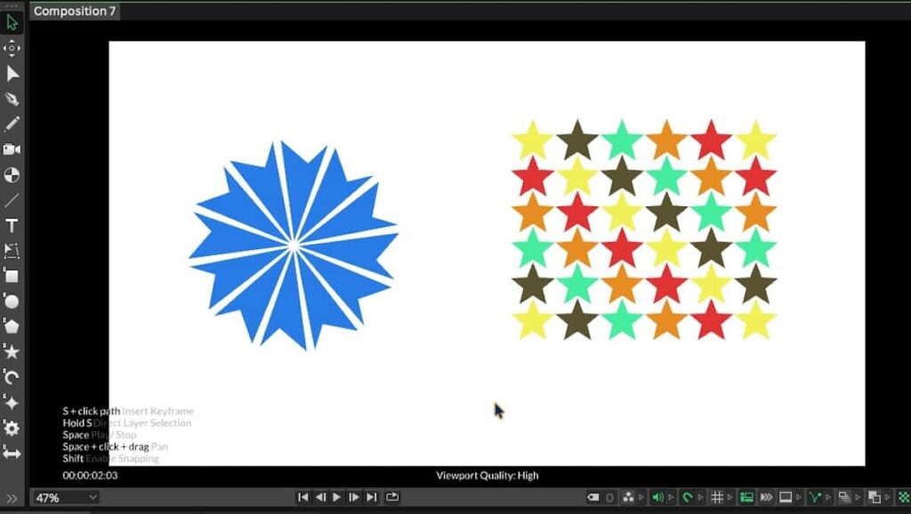 『Cavalry』で複製した図形を並べる