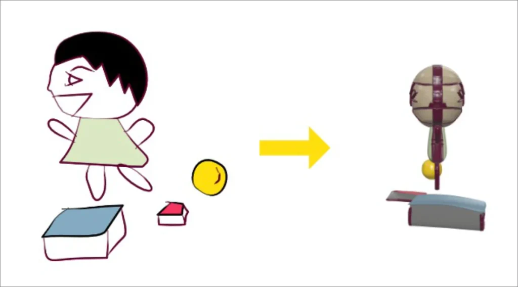 Affinity『レイヤーから3Dモデルへ』でイラストを3Dに生成